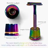 Bambaw Safety Razor Stand Rainbow Aluminum Double Edge Razor Holder view 2