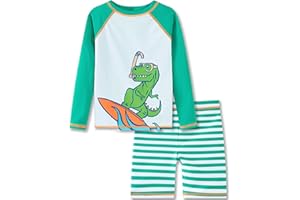 UMELOK Boys' Rash Guard Swim Set
