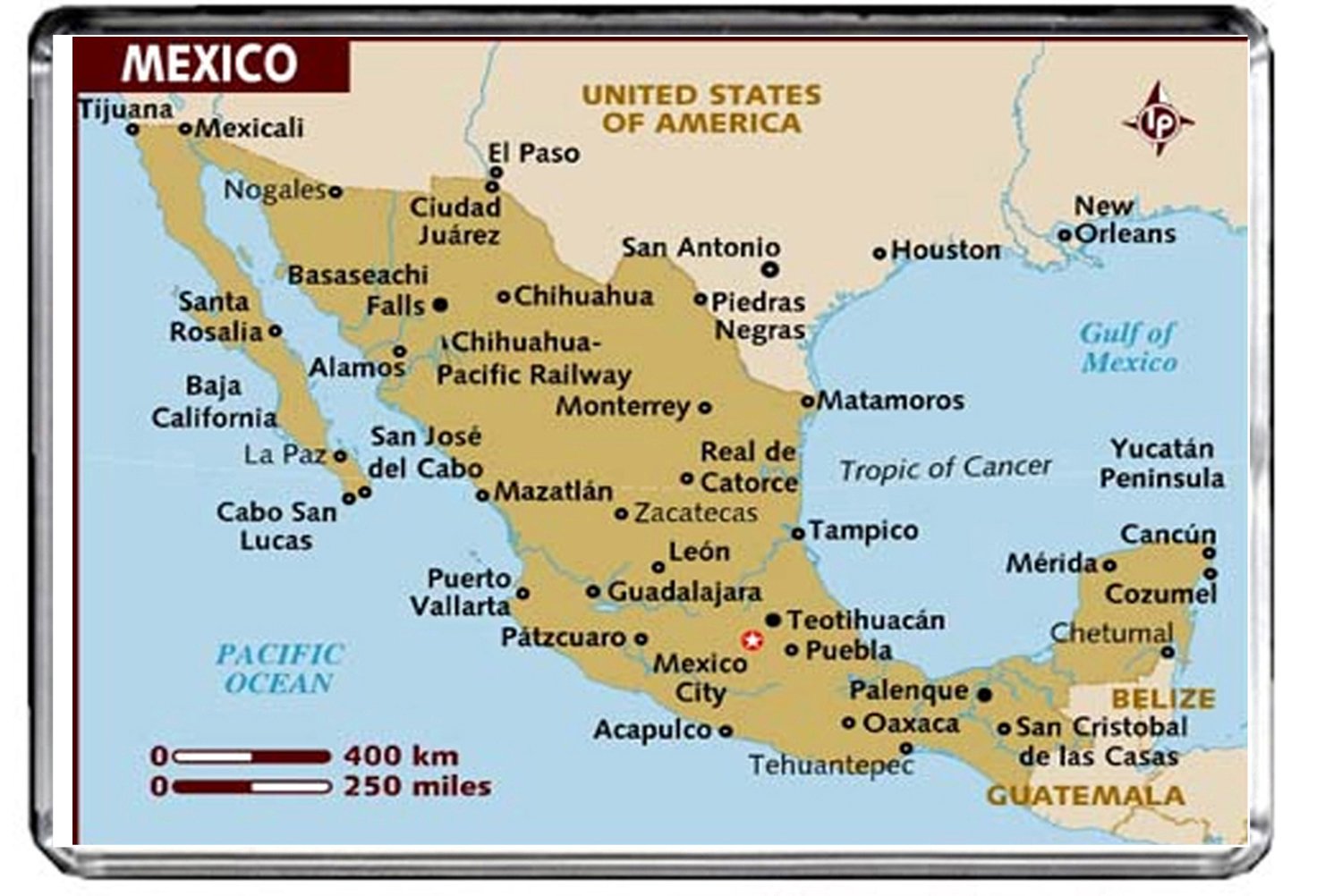 CFL M130 MAP OF MEXICO CALAMITA DA FRIGO MEXICO TRAVEL FRIDGE ...