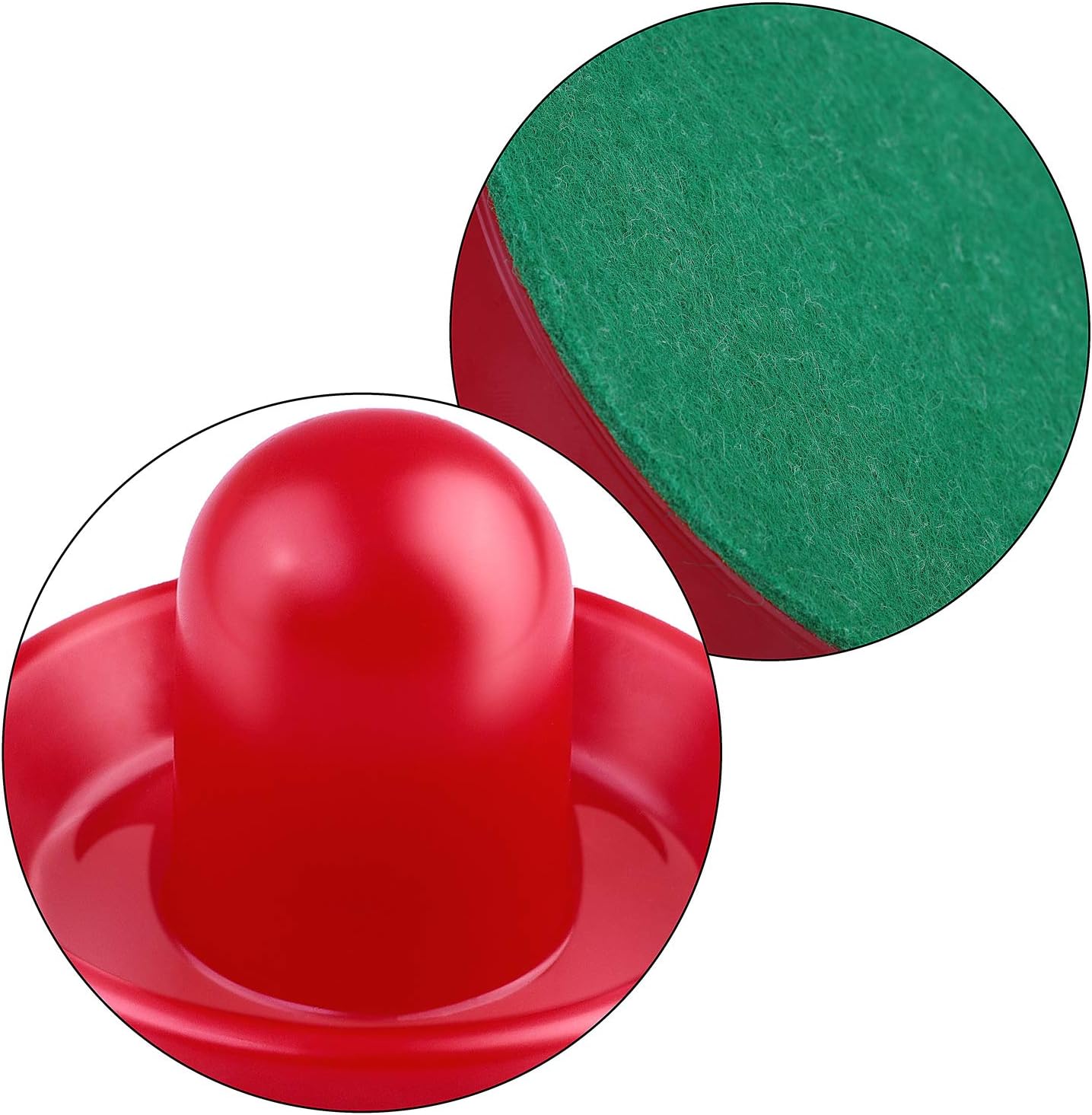 URATOT Air Hockey Pushers and Air Hockey Pucks Air Hockey Paddles, Goal Handles Paddles Replacement Accessories for Game Tables(4 Pushers, 8 Red Pucks and 8 Green Pads) : Sports & Outdoors