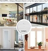 Noopel Window Alarm 5 Pack 125dB Glass Break Sensor Vibration Detect Adjustable view 6