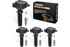 HCHENUP 4pcs Ignition Coil & Spark Plug Compatible with Ford Focus Edge Escape Fusion Lincoln MKC MKT MKZ 2012 2013 2014 2015 2016 2017 2018 2019 Coil Pack 2.0L L4 Replaces# C1816 UF670 DG546 6736203 90450