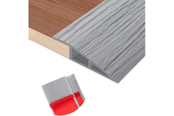 Floor Transition Strip Self Adhesive Vinyl Door Threshold for Doorways Carpet Edging Trim Overlap Edge Reducer for Laminate F