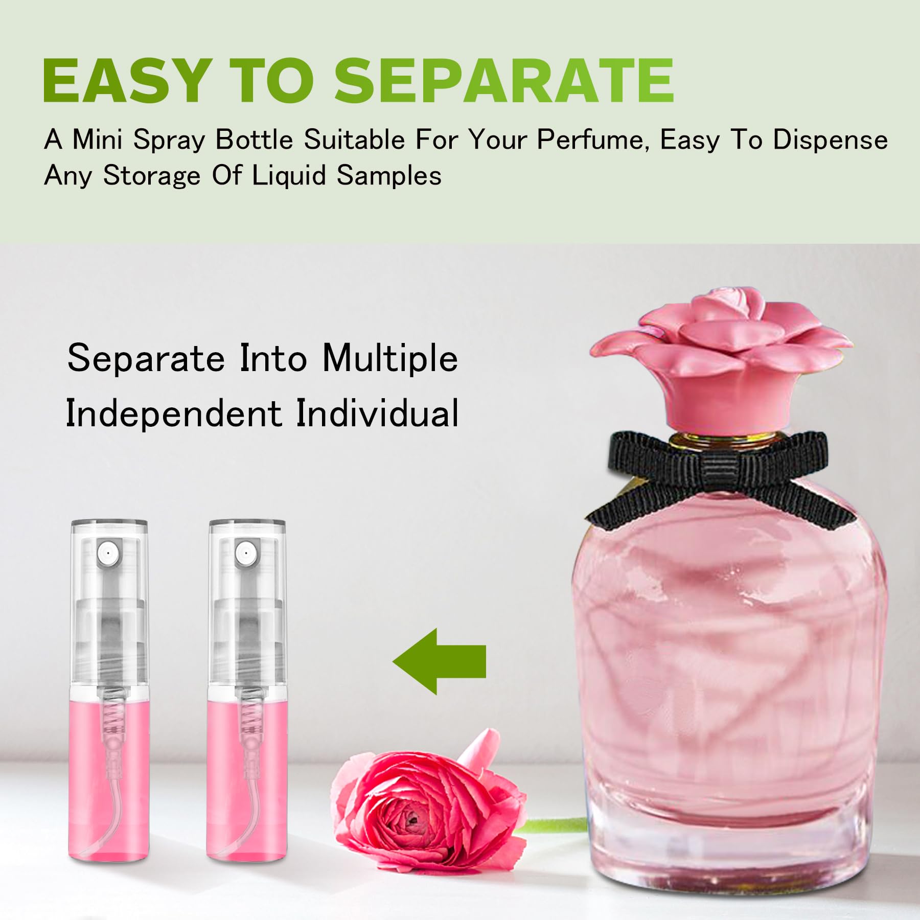 Mini Spray Bottle 3ml, Refillable Glass Spray Bottle, Glass Bottle Atomizer, Perfume Mouthwash Atomizer for Cleaning 3ml Refillable Container for Travel, Essential Oils, Perfume 60 Pcs, 3ml