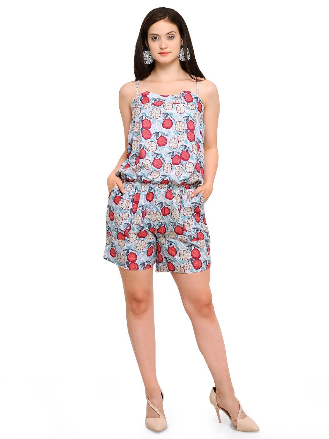 smarty pants women quirky print jumper jumpsuit smjd-109