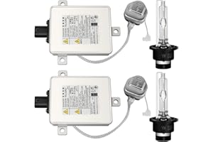 BULIAZY 2 Packs W3T19371 HID Headlight Ballast with Igniter & D2S Bulb for Acura TL TSX ZDX MDX ILX for Honda Accord Odyssey for Mazda 3 5 CX-5 Xenon Headlight Ballast Module Control Unit W3T16271 W3T15671