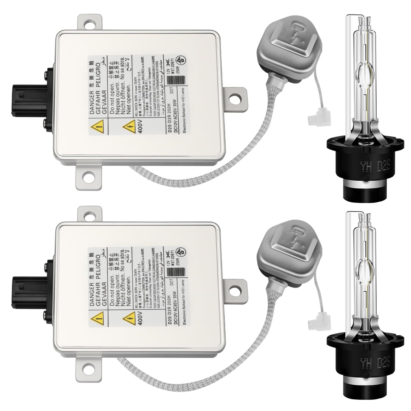 Photo 1 of 2 Packs W3T19371 HID Headlight Ballast with Igniter & D2S Bulb for Acura TL TSX ZDX MDX ILX for Honda Accord Odyssey for Mazda 3 5 CX-5 Xenon Headlight Ballast Module Control Unit W3T16271 W3T15671