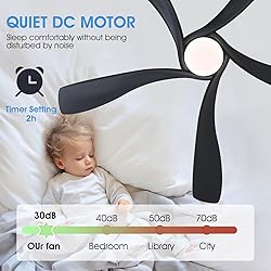 56 Inch Ceiling Fans with Lights Remote/APP