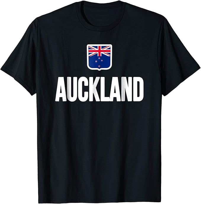 Men's Auckland New Zealand Tshirt Zealander City Flag Tee Kiwi XL Navy