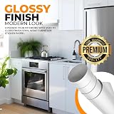 vgoltd Gloss Self Adhesive Vinyl Wrap Furniture Stickers 30x100cm White view 6
