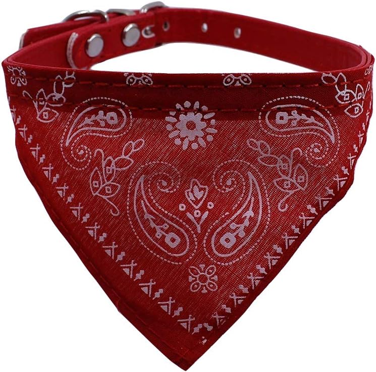 Roskio Cat Dog Pet Bandanas Triangle Bibs Scarf Adjustable Buckle Collar for Puppy Kitten