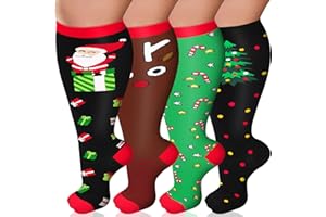 Diu Life Plus Size Compression Socks for Women & Men 15-20 mmhg Extra Wide Calf Knee High Support Socks for Circulation