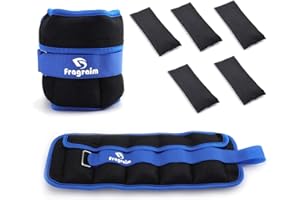 Fragraim Adjustable Ankle Weights 1-3/4/5/6/8/10/12/15/20 LBS Pair with Removable Weight for Jogging, Gymnastics, Aerobics, Physical Therapy