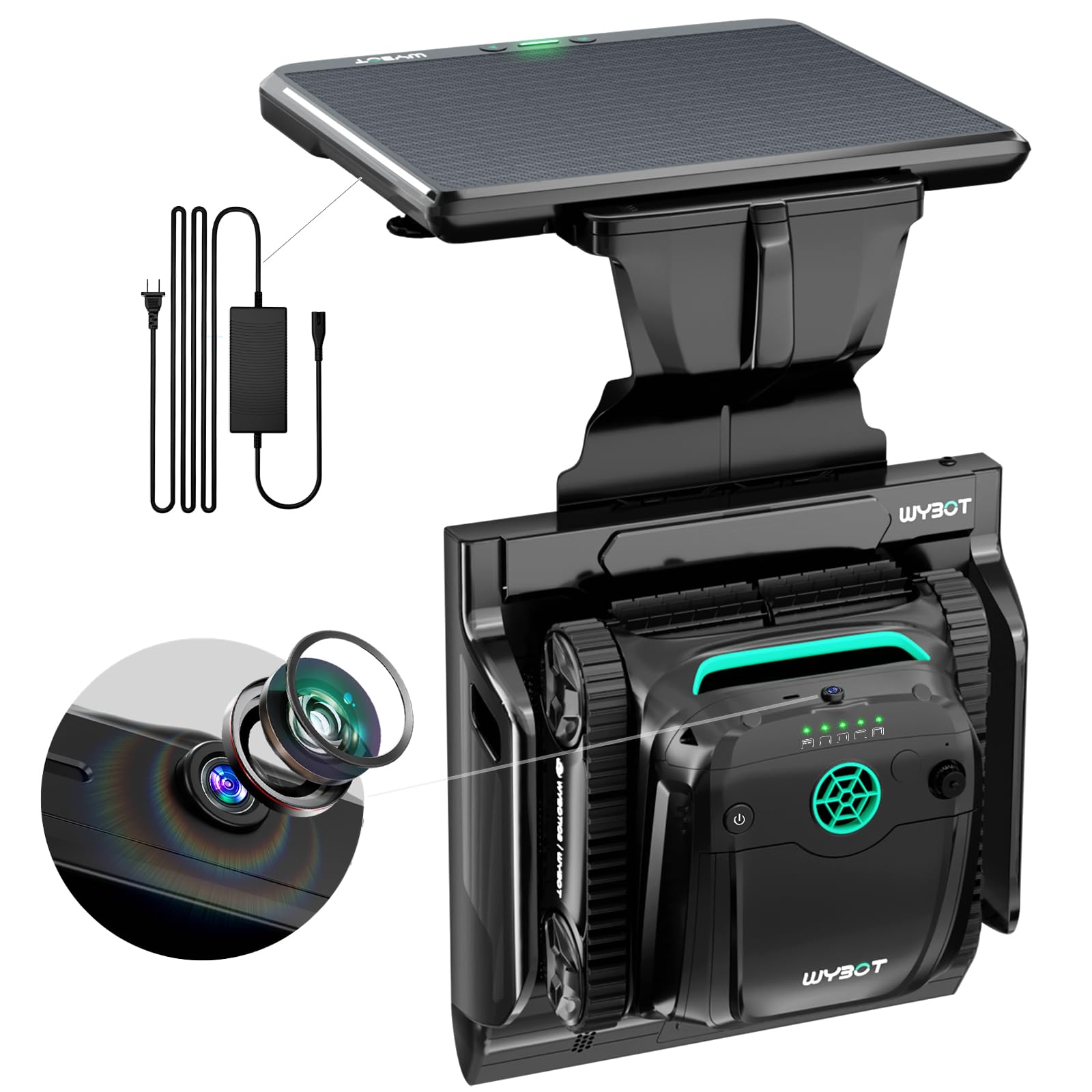 Photo 1 of S2 Solar Vision Robotic Pool Vacuum Cleaner, AI Vision, Smart Auto Parking & Dual Charging, Enhanced Scheduled Cleaning, Area Cleaning, 3D Adsorption System