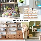 NBEADS 4-Step Acrylic Tiered Display Stand Wood Display Shelf 30x21.4x15.8 cm view 6