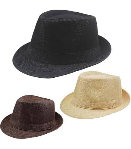 Gionforsy 5 Pack Mens Fedora Hat Classic 1920s Hat Short Brim