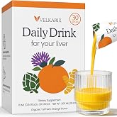 VELKARIX Liver Cleanse Detox &amp; Repair, Liver Detox Supplement with Milk Thistle, Turmeric, NAC, CoQ10, and L-Glutamine, Liver Support Detox Drink for Liver Health, Energy &amp; Gut Support, 30 Servings