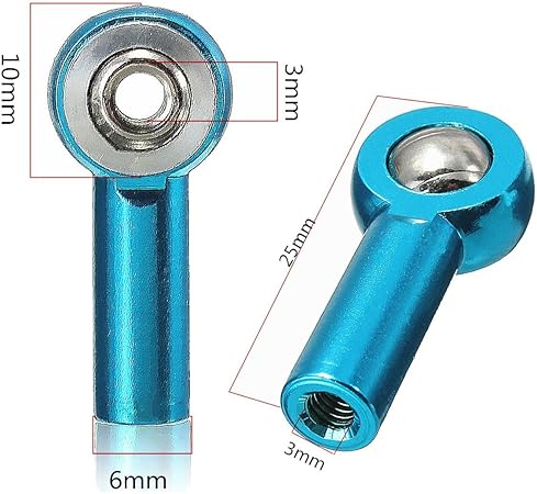 Amazon 個1m3アルミリンク用のボールジョイントロッドエンド1 10クローラートラックバギーrcカー ラジコン ドローン 通販