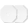 Vinyl Siding Mounting Blocks, Siding Mounting Kit, 130110006001 Octagon Mounting Block, Siding Mounting Plate for 1/2 inch Lap Double and 4 inch Height Siding (2, White)