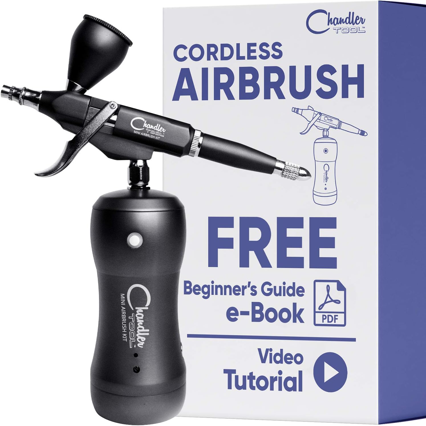Dual Action Mini Cordless Airbrush Kit by Chandler Tool