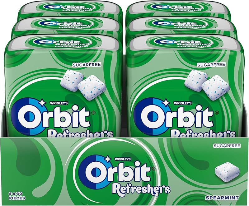 Refreshers Chicles Sin Azúcar Hierbabuena Grageas 6 Botes x 30 u.