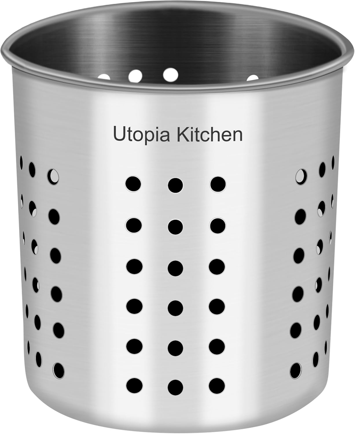 Utopia Kitchen Stainless Steel Cooking Utensil Holder 5 x 5.3 Inches: Kitchen & Dining