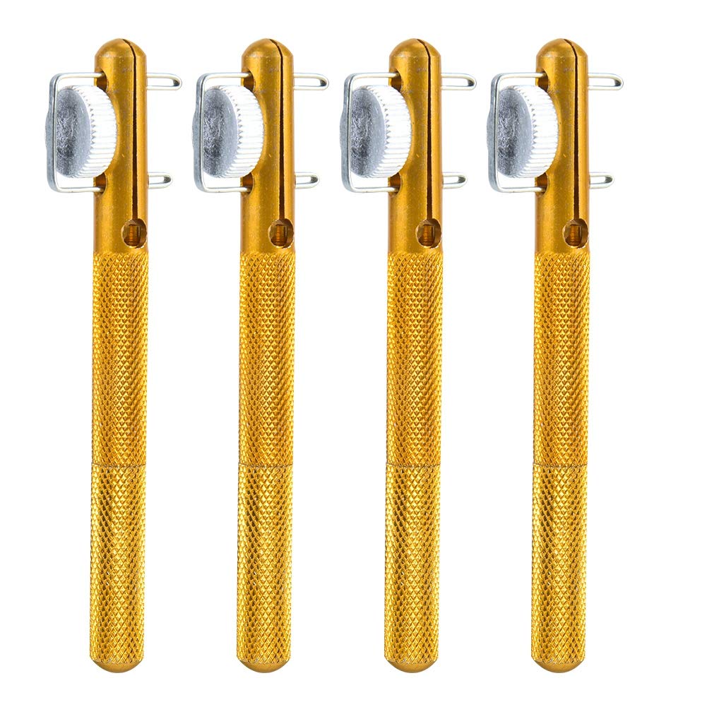 Zerone Fishing Knot Tool, 4 PCS Fly Line Knot Tying, Aluminium Alloy, Gold, 11.4cm / 4.5inch, 4 Pieces
