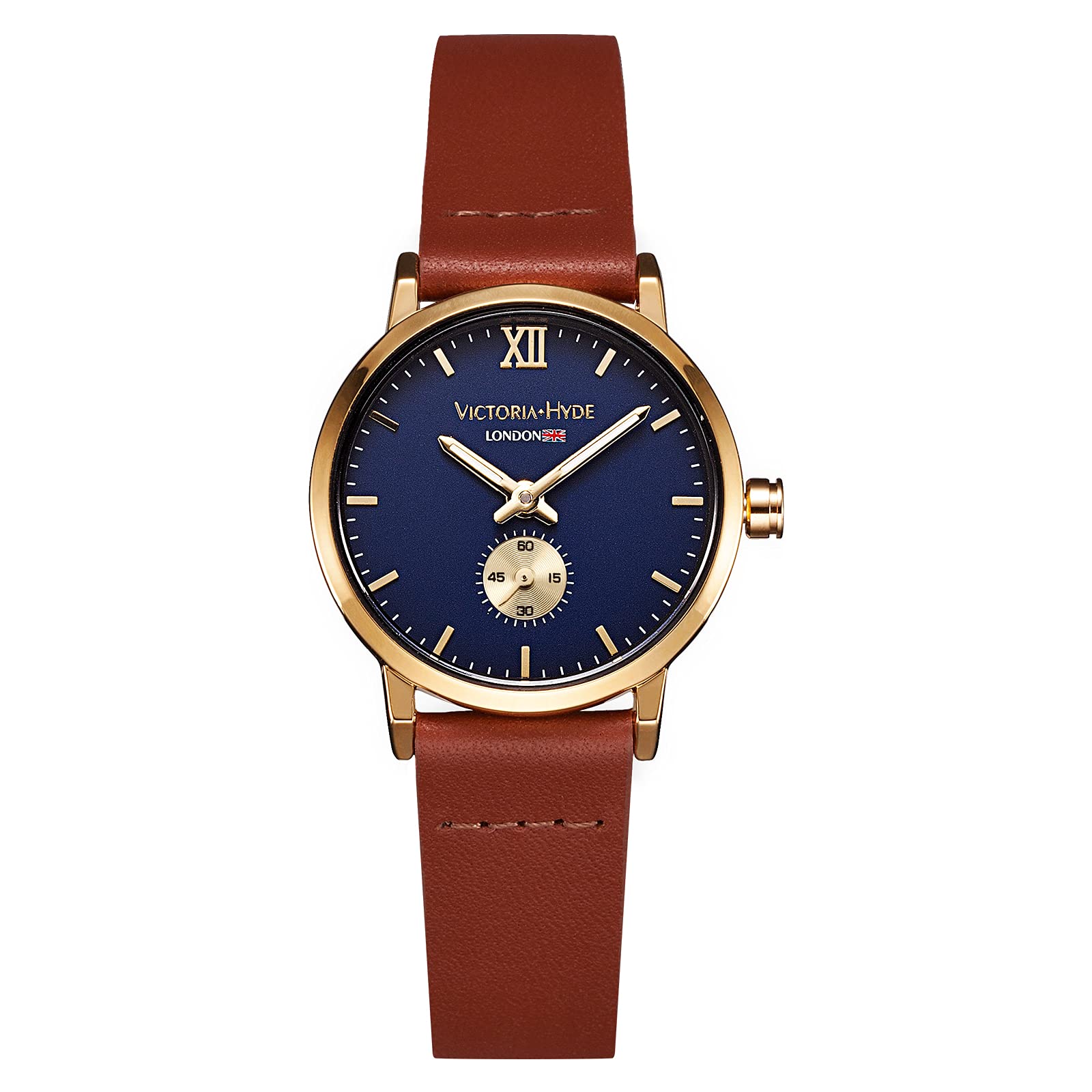 VICTORIA HYDE Retro Elegant Small Dial Quartz Watches for Women Replaceable Genuine Leather Strap Mother's Day Gifts