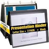 1InTheOffice Presentation Binder 8 1/2" x 11" Sheet Size, 2 Pack