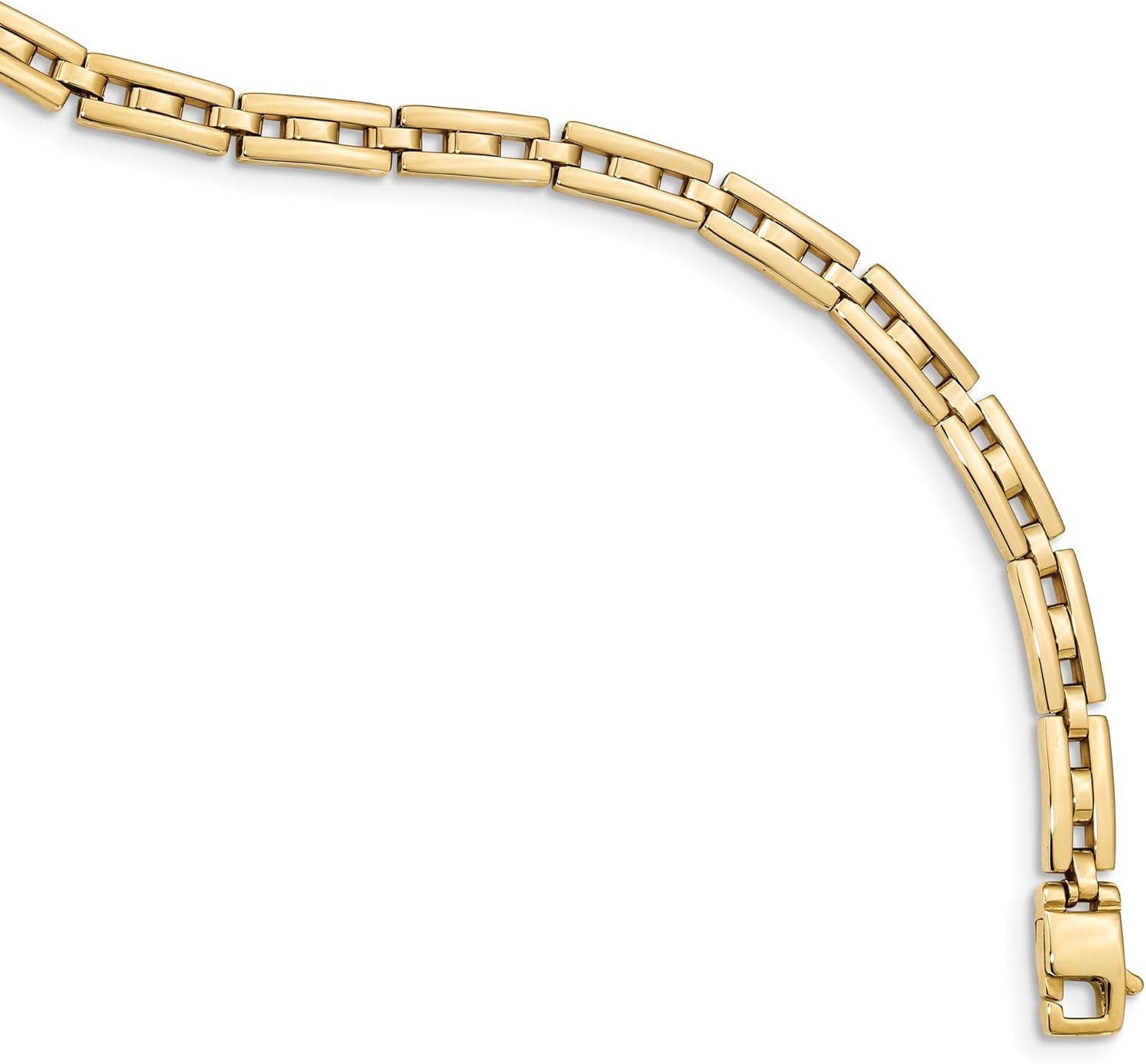 Amazon.com: 14k Gold Polished Bracelet, 14k Yellow Gold, Length: 8.25