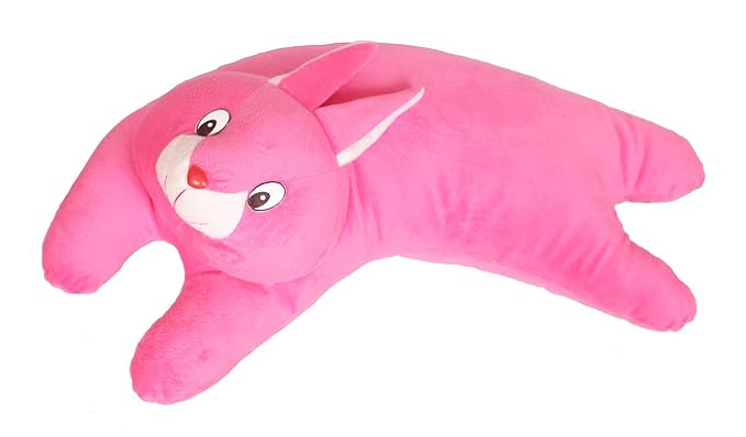 Tickles Stuffed Animal Toys Soft Fluffy Plush Rabbit Bolster Pillow Cushion Best Gift for Lovers and Kids 48cm