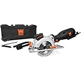 WEN 3625 5-Amp 4-1/2-Inch Beveling Compact Circular Saw with Laser and Carrying Case
