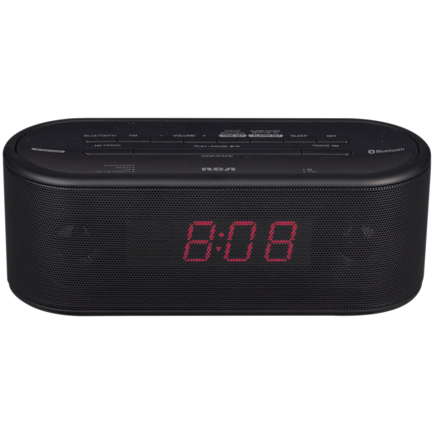 Amazon.com: RCA RC345 Bluetooth Alarm Clock Radio Stereo System with Red  Display (Black): Home Audio & Theater