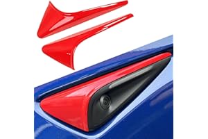 Yeapop 2 Pcs Blind Spot Side Camera Covers for Tesla HW4.0, Compatible with Model 3 and Model Y (Red, HW 4.0)