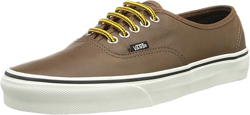 vans authentic leather brown