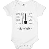 The Spunky Stork Baby Girls & Boys Future Baker Organic Newborn Baking Bodysuit