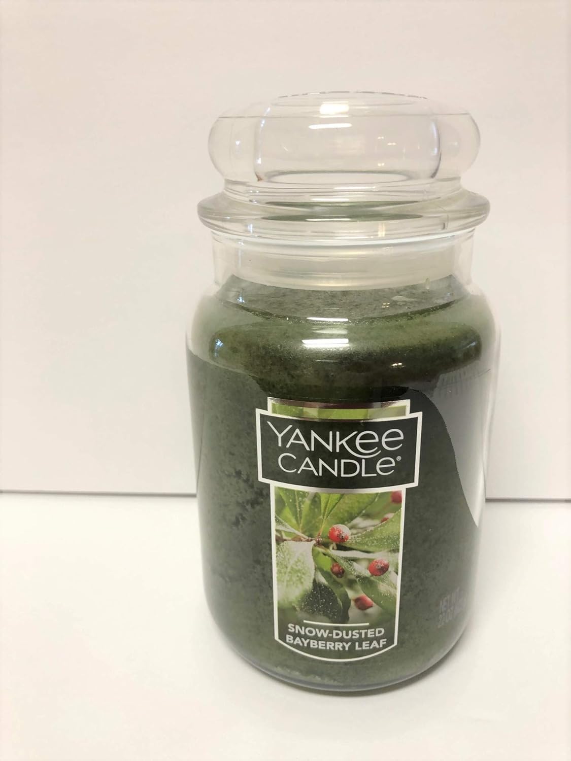 Amazon.de YANKEE CANDLE SnowDusted Bayberry Leaf Kerze, Glass, ZIELONY, L