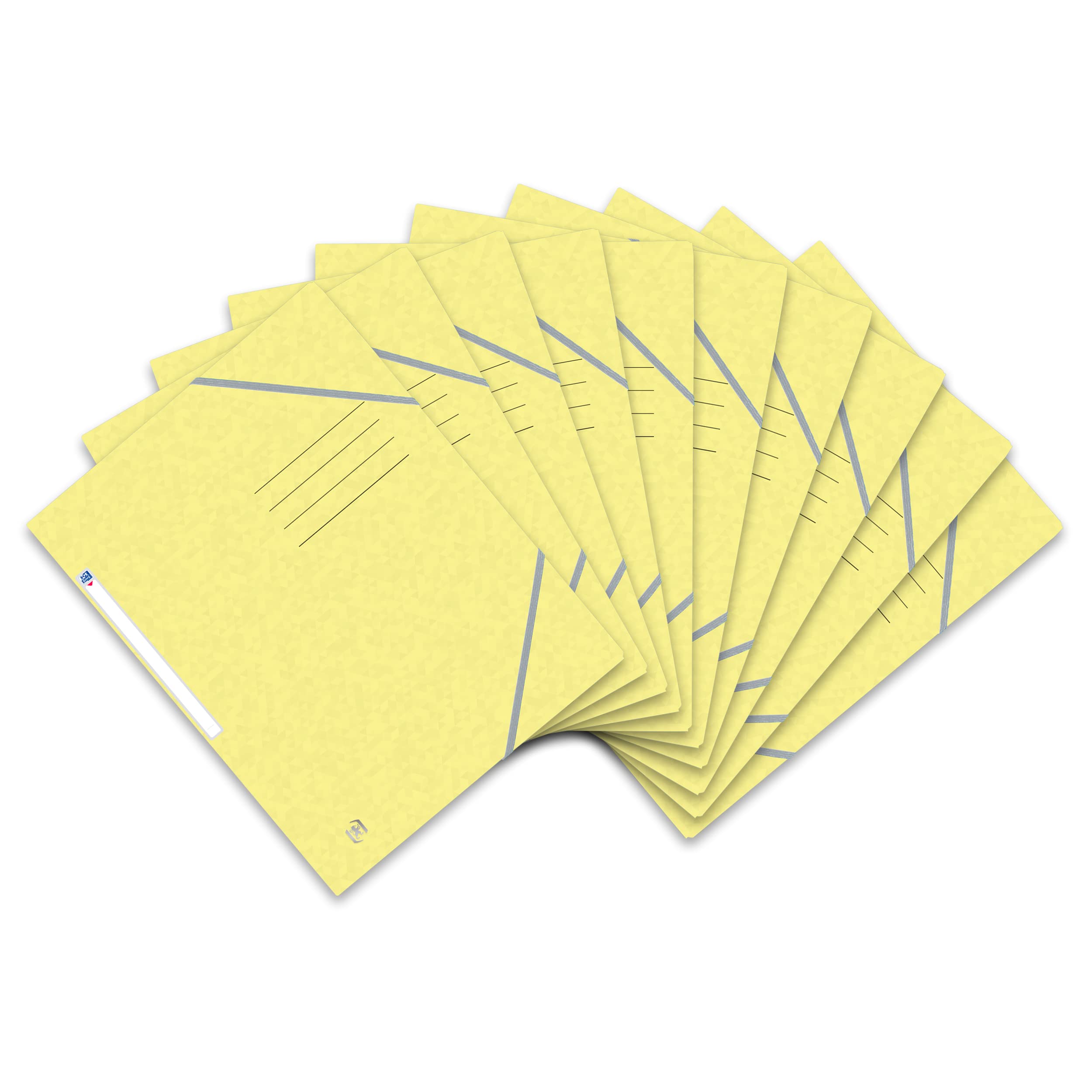 Oxford Top Fil+ 400116328 Folder with Elasticated Corners DIN A4 Pack of 10 Pastell Gelb