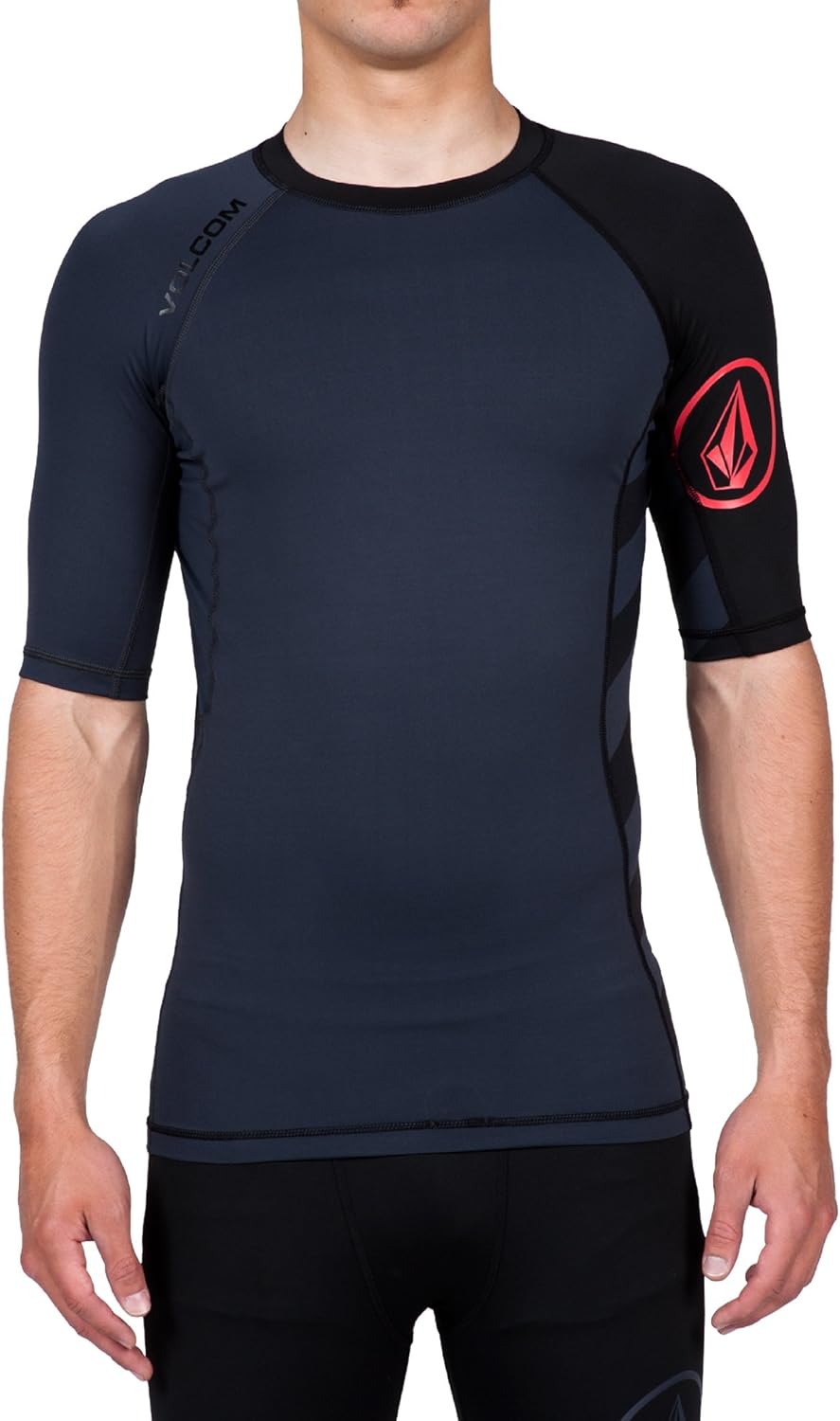 Men's Change Up Short Sleeve Rash Guard, Charred