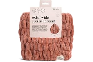 Kitsch Spa Headband for Women - Soft, Stretchy Skincare Headband for Washing Face, Makeup & Facials | Extra-Wide, Non-Slip for Beauty Routines & Self-Care - Dusty Rose