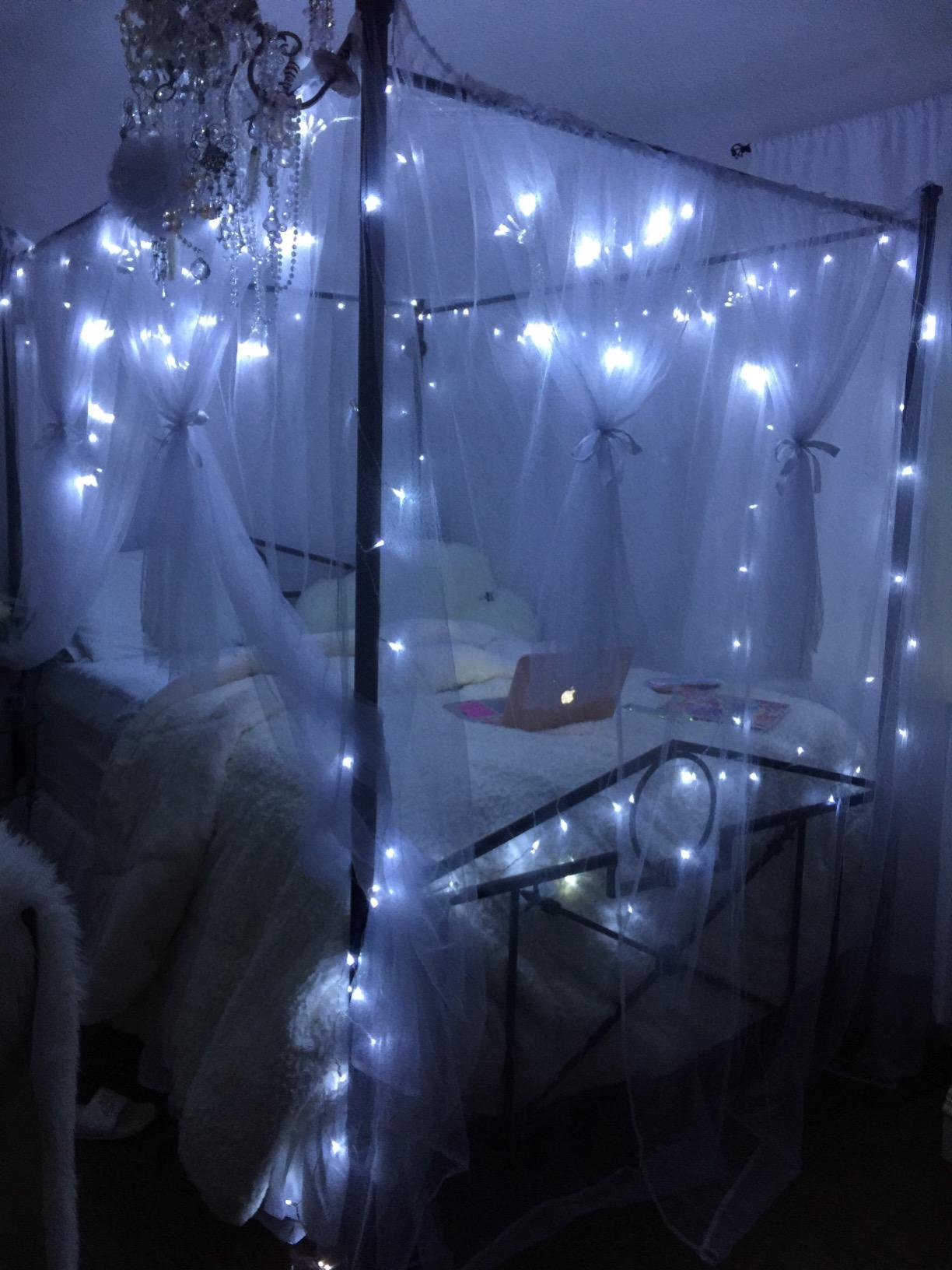 8/mo Finance Nattey 4 Poster Corners Princess Bed Curtain Canopy