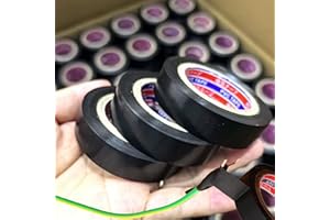 2/10rolls PVC Black Electrician Insulation Adhesive Tapes Home Decoration Waterproof Tape Plastic Sealers Tools,1.5cm*6m (10r