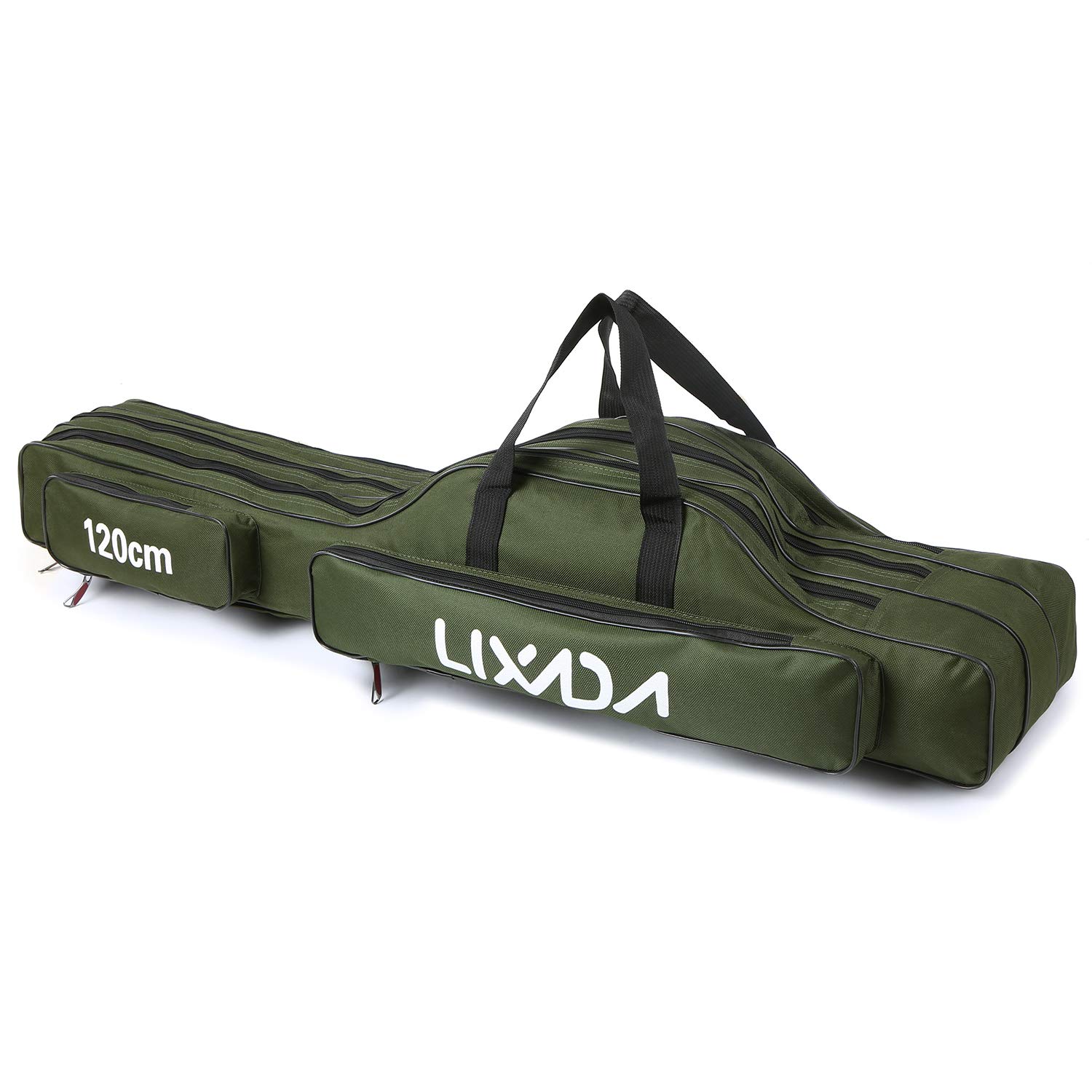 Lixada 3-Layer Portable Folding Fishing Rod Bag, Fishing Rod, Tools Storage Bag, Fishing Equipment, Fishing Tool Bag, Rod Case for Fishing Rods, 90/120/150 cm (Optional)
