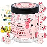 60 Positive Axolotl Affirmation Cards - Valentines, Galentines Gifts For Teens, Girls - Cute Axolotl Gifts For Teen Girls, Daughter, Granddaughter From Mom, Dad, Grandma