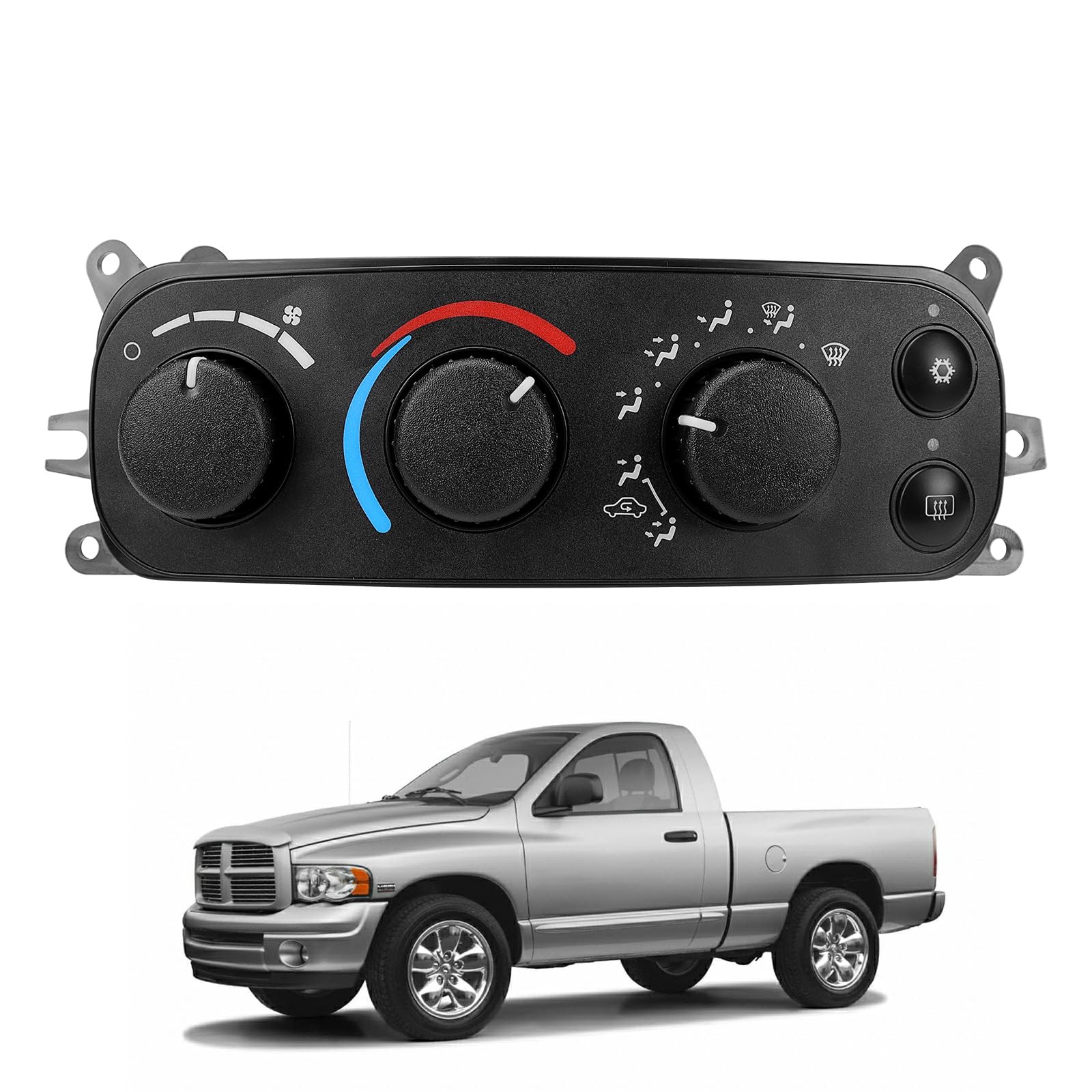 Photo 1 of 599-212 AC Climate-Control Module Switch-Panel - Compatible with 2002-2005 Dodge Ram 1500, 2500, 3500 & 2001-2004 Dakota