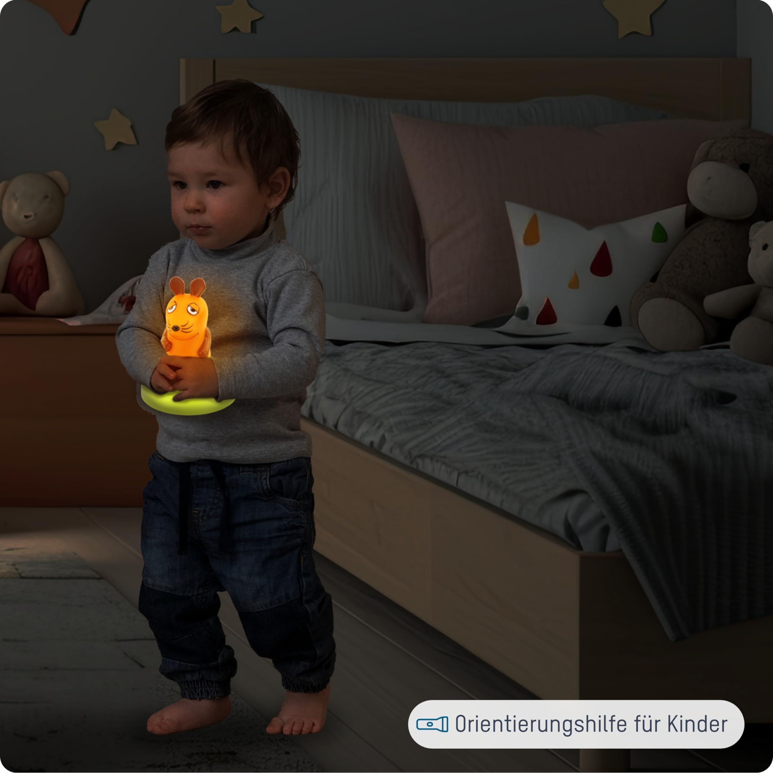 ANSMANN LED Nachtlicht „Die Maus“ aus der TV Sendung mit der Maus – Einschlafhilfe für Mädchen und Jungen/Touch Sensor, ideal als Babylicht Kinderlicht Nachtlampe Nachttischlampe Stilllicht 4
