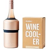 Huski Wine Chiller | Award Winning Iceless Design | Keeps Wine Cold up to 6 Hours | Wine Accessory | Next Generation Ice Bucket | Fits Some Champagne Bottles | Perfect Gift for Wine Lovers (Champagne)