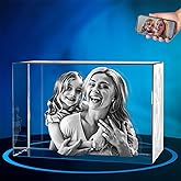ArtPix 3D Crystal Photo, Personalized Gifts for Women, Wife, Her, Him, Men, Husband, Grandma, Great Customized Gift With Your Own Photo, Custom Glass 3D Laser Etched Picture Wedding