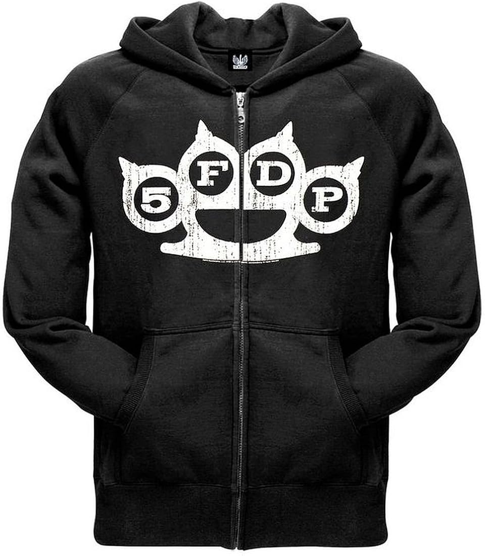 Five Finger Death Punch Mens Knuckle Zip Hoodie Small Black Clothing Five Finger Death Punch Mens Knuckle Zip Hoodie Small Black Clothing