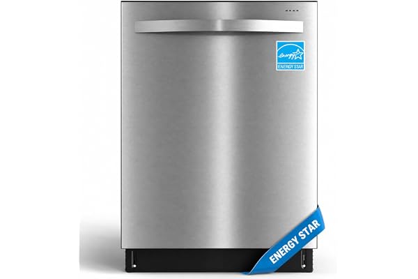 SUNVIVIPRO 24" Built-in Dishwasher, Dishwasher Machine Stainless Steel with Adjustable Racks, 14Ã¢â‚¬â€œ16 Place Settings Large Capacity Dish Washer, 8 Wash Programs, Energy Star Certified, Sliver